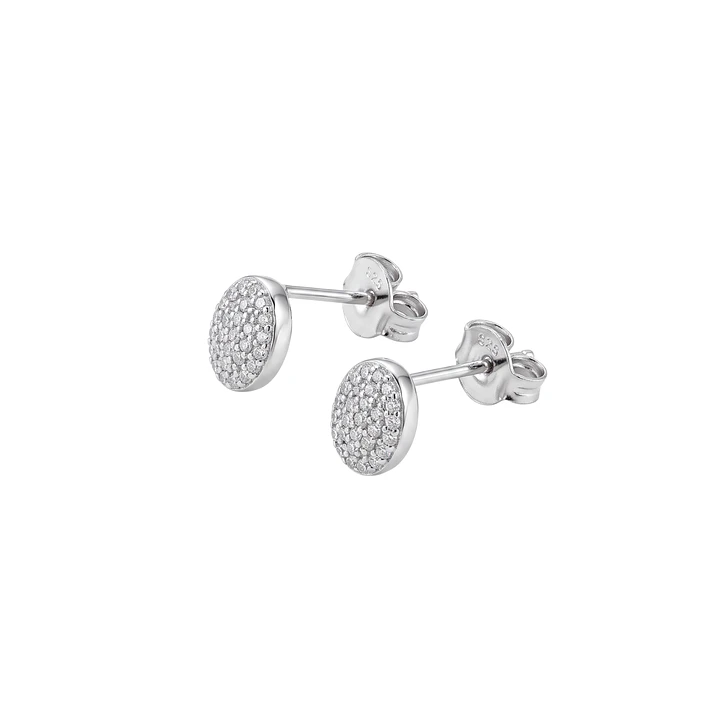 Aros de Plata Esterlina 925 Sello Circon Oval 3