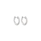 Aros Oro Blanco 18kt Diamantes 9Pts Argollas Pequeñas - Miniatura 2