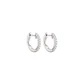 Aros Oro Blanco 18kt Diamantes 8Pts Argollas Pequeñas - Miniatura 2