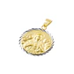 Colgante de Oro 18kt Virgen bisel blanco estriado - Miniatura 1