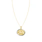 Colgante de Oro 18kt Virgen bisel blanco estriado - Miniatura 2