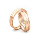 Par Argollas Matrimonio de Oro Miel 18kt Mia 4,0mm Diamante 3Pts - Miniatura 3