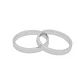 Par Argollas Matrimonio de Oro Blanco 18kt  Tubo Ferrada de 3,5mm - Miniatura 3