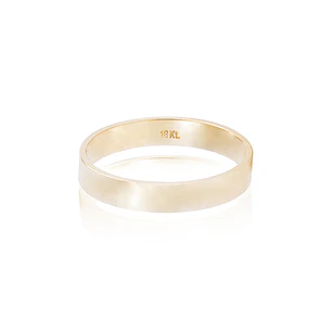 Argolla Matrimonio de Oro Amarillo 18kt Tubo Ferrada de 3,5mm