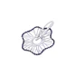 Colgante Oro Blanco 18kt Flor Diamantes 42 Pts - Miniatura 1