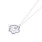 Colgante Oro Blanco 18kt Flor Diamantes 42 Pts - Miniatura 2