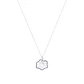Colgante Oro Blanco 18kt Flor Diamantes 42 Pts - Miniatura 3