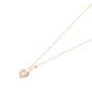 Collar Revestido en Oro 18kt Corazón Candado Circonita - Miniatura 1