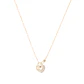 Collar Revestido en Oro 18kt Corazón Candado Circonita - Miniatura 2