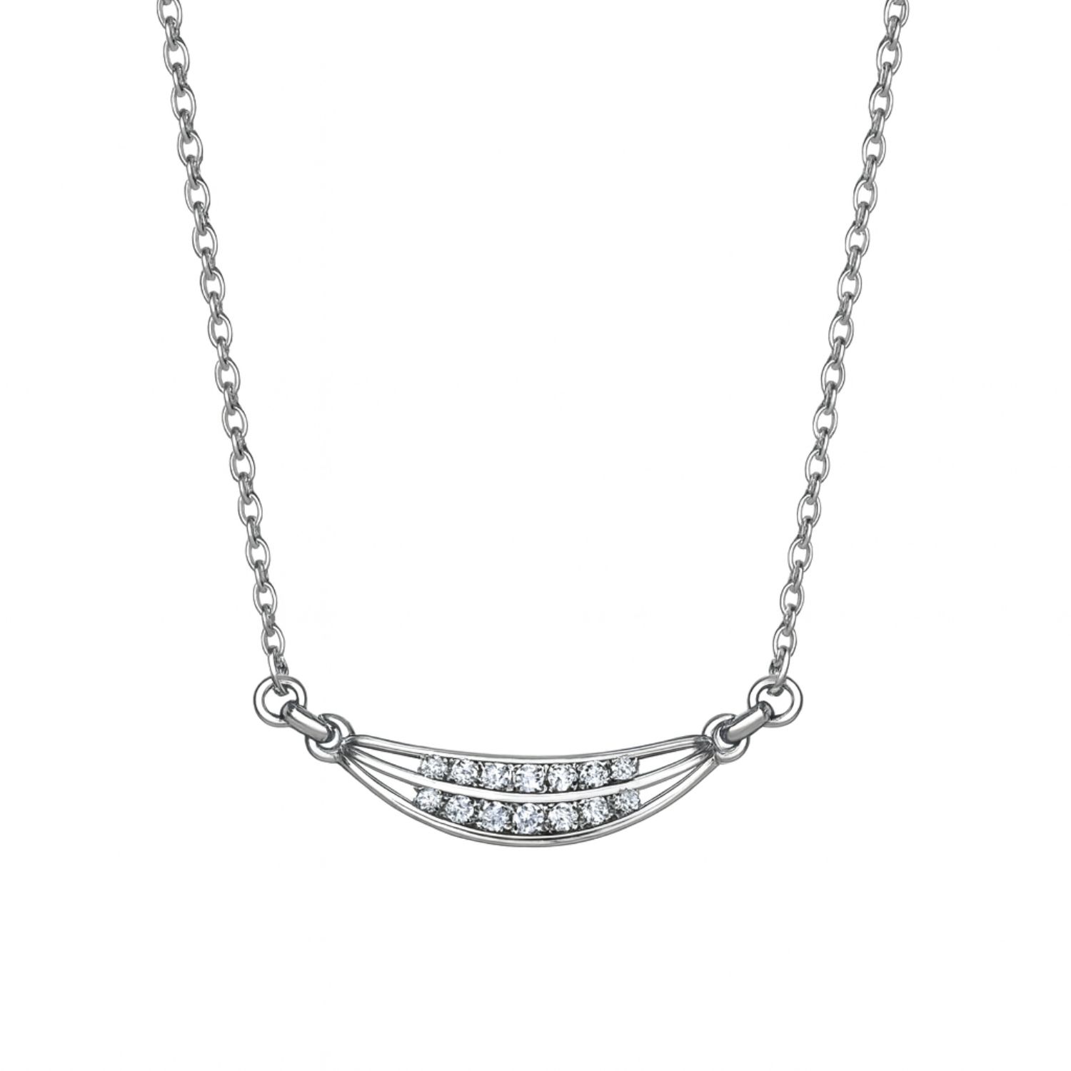 Collar Oro Blanco 18Kt Circonitas en Degrade 1