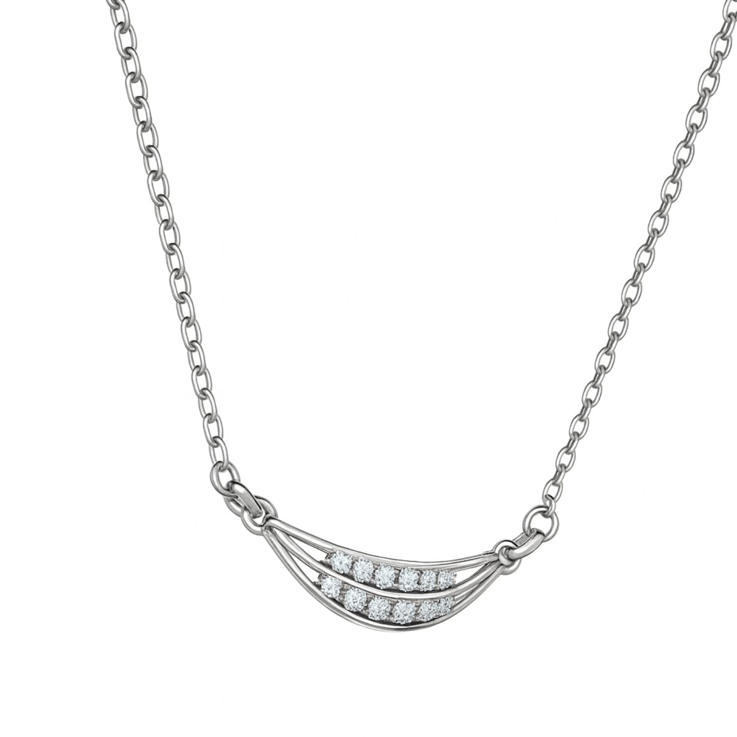 Collar Oro Blanco 18Kt Circonitas en Degrade 2