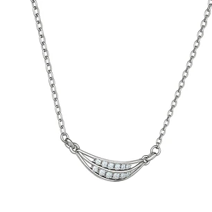 Collar Oro Blanco 18Kt Circonitas en Degrade