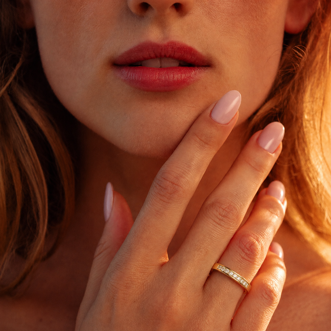 Anillo Oro Amarillo 18kt Diamantes 25 Pts 1/2 Cintillo 4