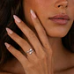 Anillo Oro Blanco 18kt Diamantes 10 Pts Cruzado - Miniatura 4
