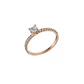 Anillo Oro Rosado 18kt Circonita 4MM - Miniatura 1