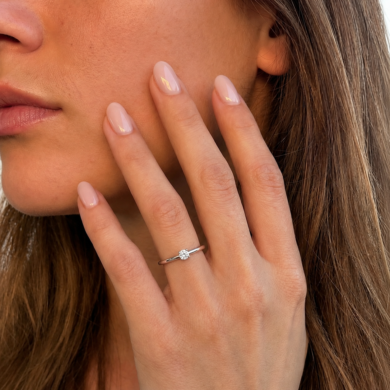 Anillo Oro Blanco 18kt Diamantes 5 Pts 4