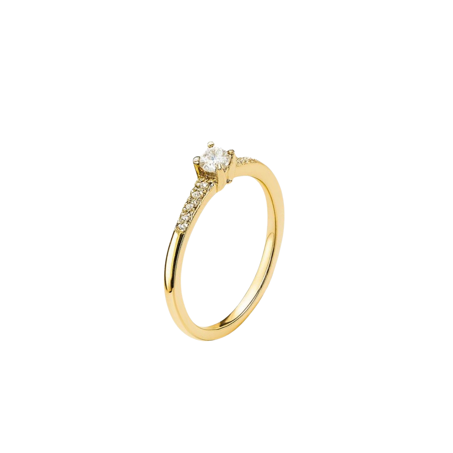 Anillo Oro Amarillo 18kt Circonita-Central 3MM 1