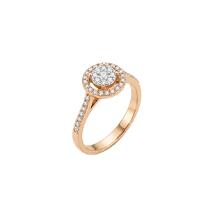 Anillo Oro Rosado 18kt Diamantes 57 Pts