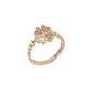 Anillo de Oro 18kt Trébol Circón - Miniatura 1