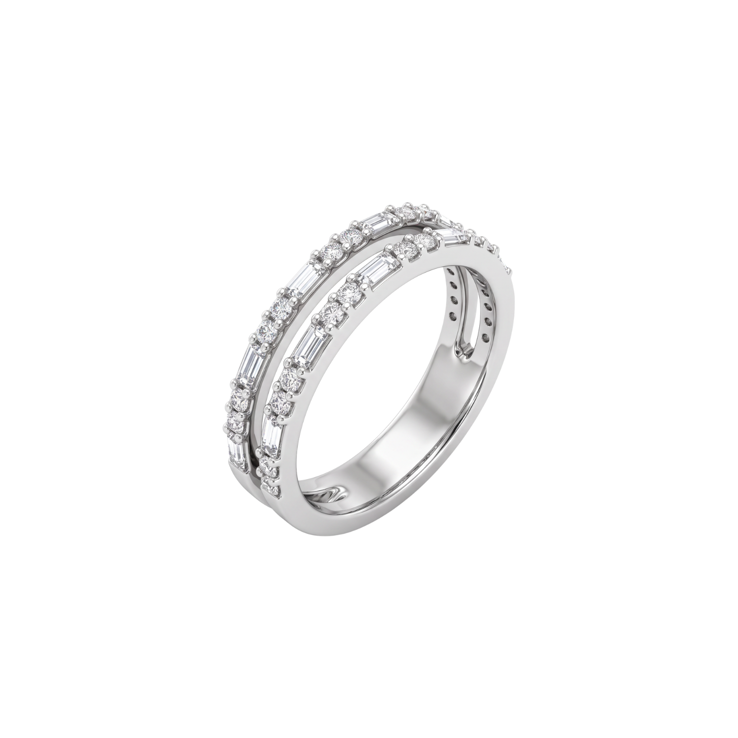 Anillo Oro Blanco 18kt Diamantes 49 Pts 1
