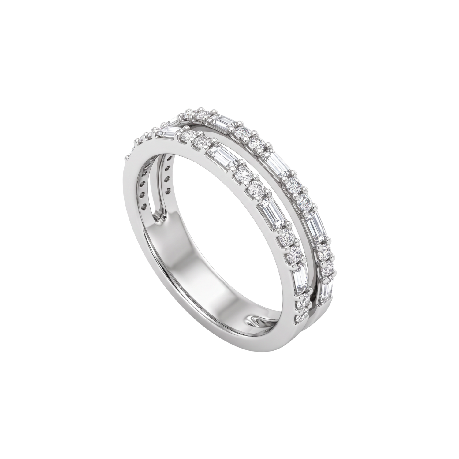Anillo Oro Blanco 18kt Diamantes 49 Pts 2