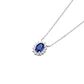 Collar Plata Esterlina 925 Zafiro Óval Circón - Miniatura 1