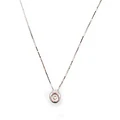 Collar Oro Blanco 18kt  Diamantes  Punto de Luz