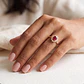 Anillo Compromiso Oro Amarillo 18kt Diamante 35 Puntos Rubi Central 1,04 Quilates - Miniatura 4