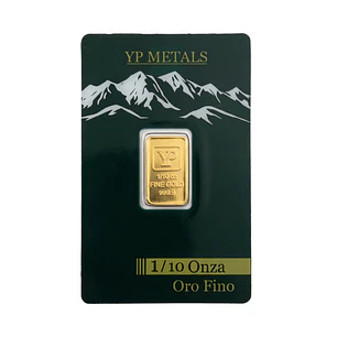 Lingote de Oro Puro 24K de 1/10 Onza Troy (3,1 g) – Pureza 999.9 | Inversión Segura con el Respaldo de Joyas Barón