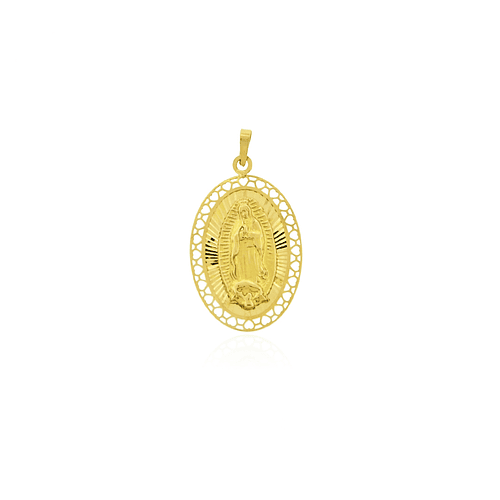 Colgante Oro 18kt Virgen de Lourdes peso 0,8grs