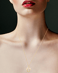 Collar de Diamante Oro 18 Kts. Modelo Mano de F tima