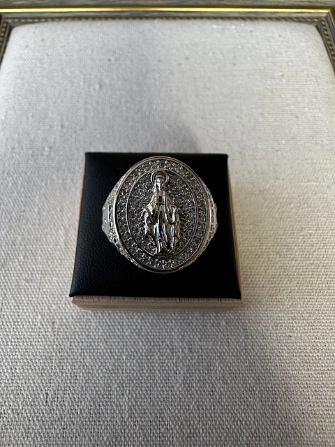 Anillo Virgen Cristales Pl