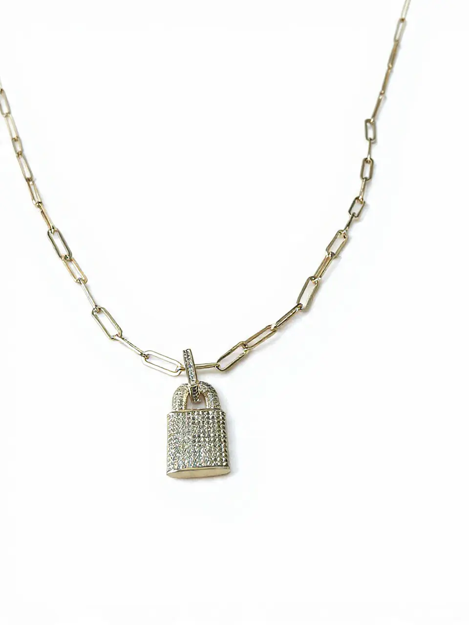 Collar Candado Oro 1