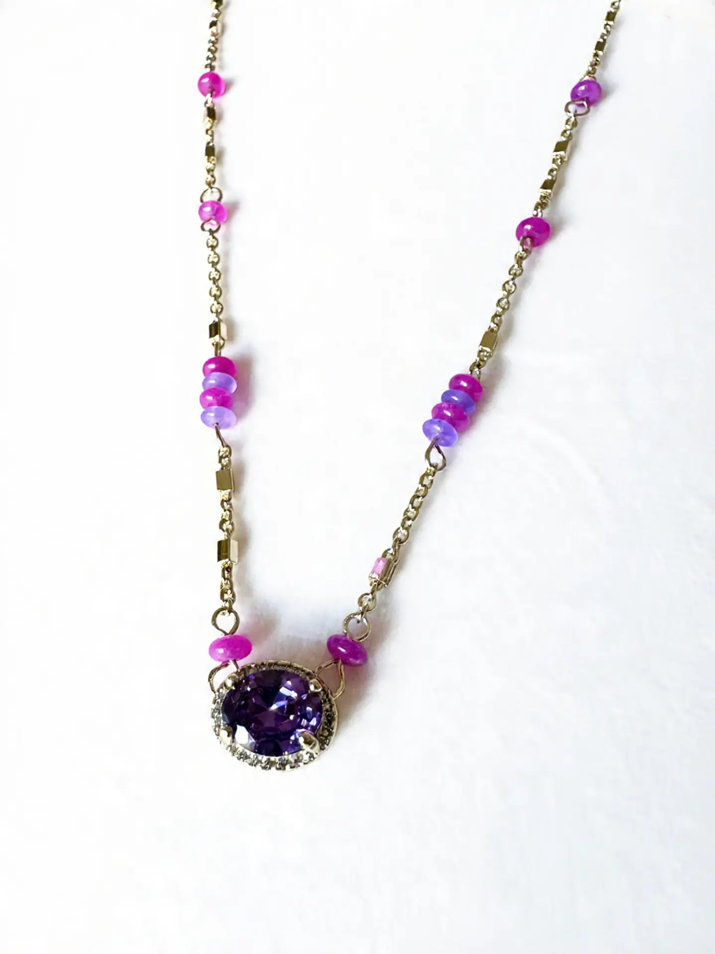 Collar amatista oro  1
