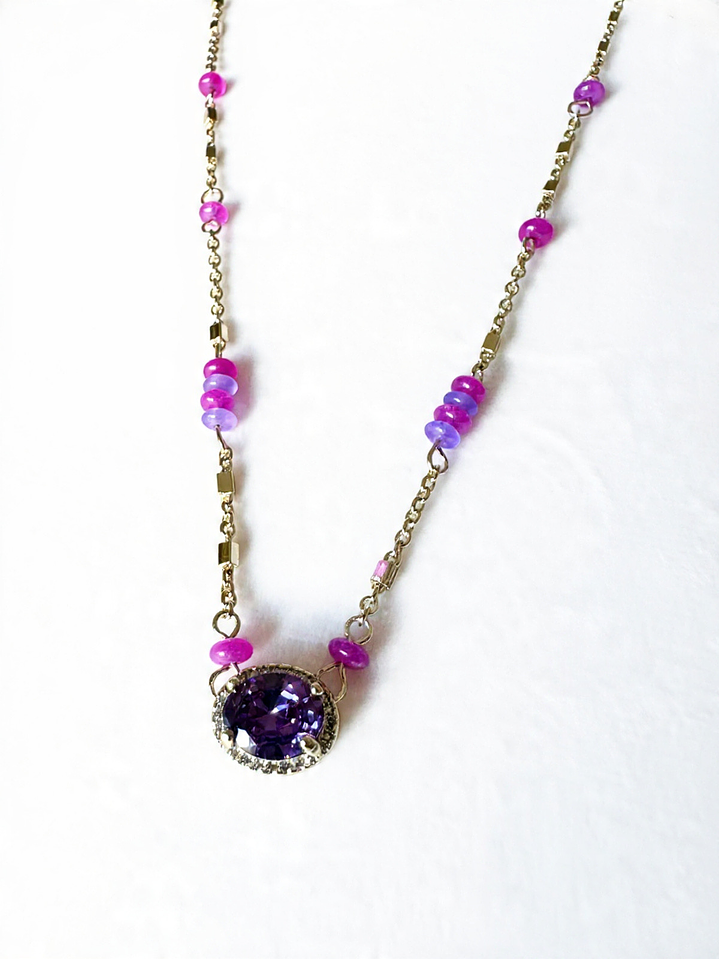 Collar amatista oro  1