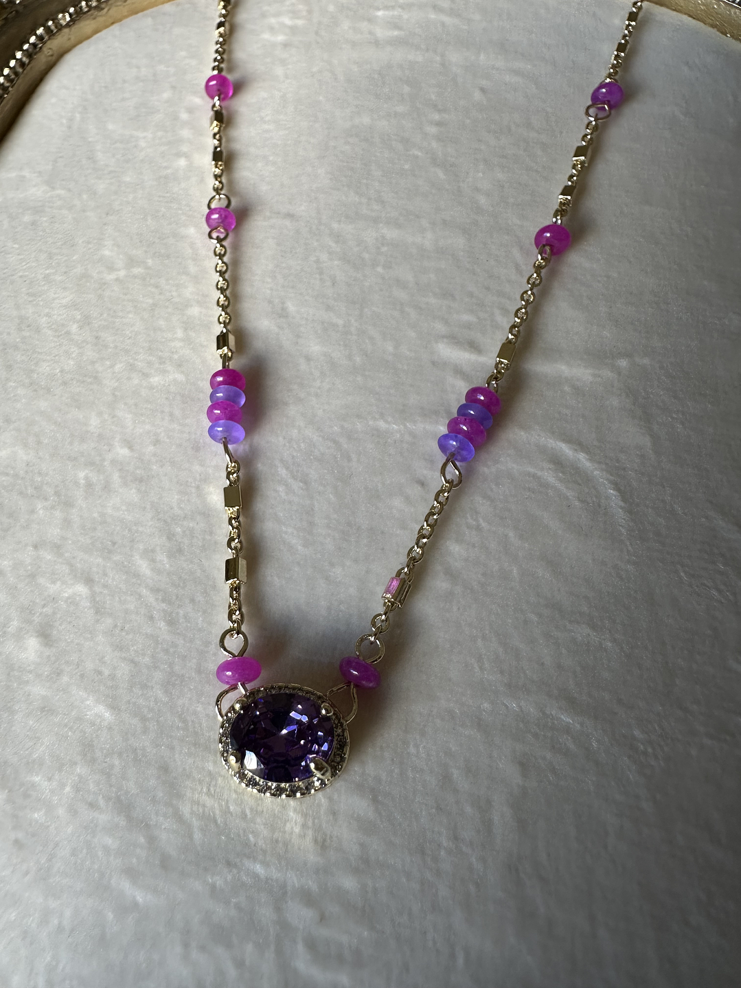 Collar amatista oro  2