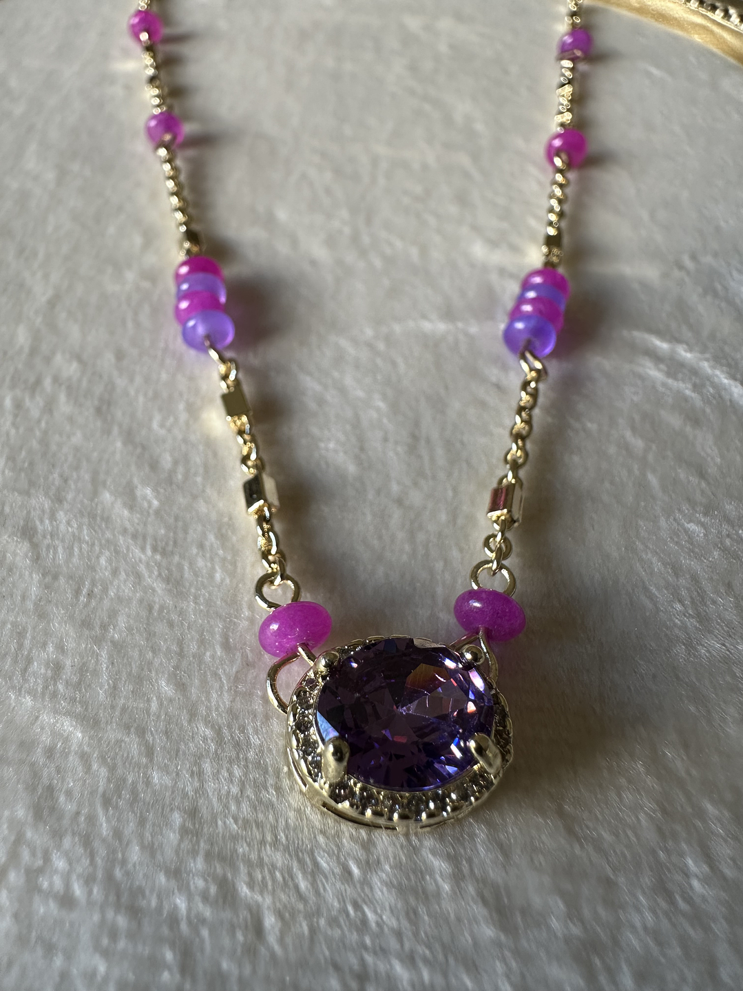 Collar amatista oro  3