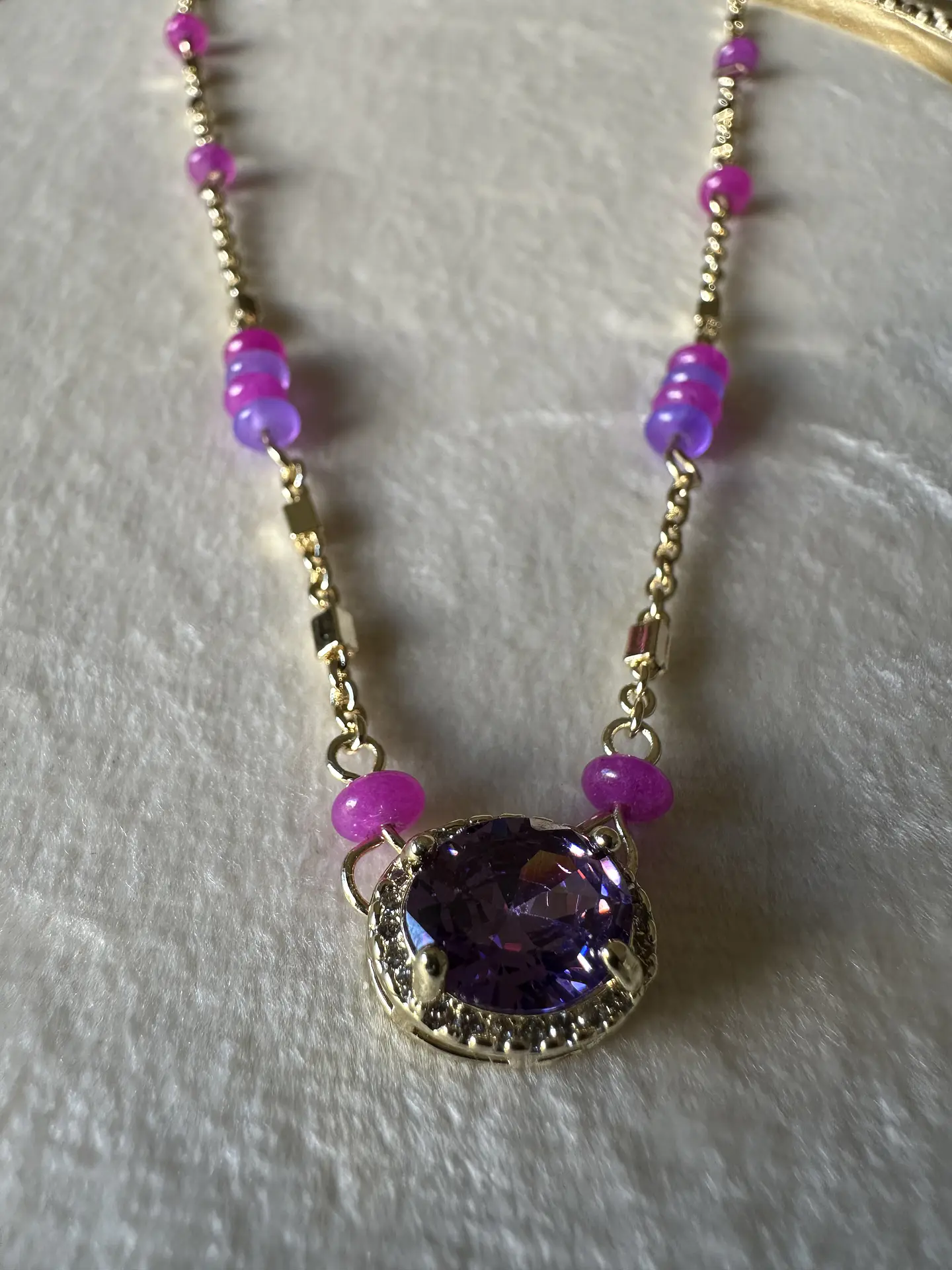 Collar amatista oro  3