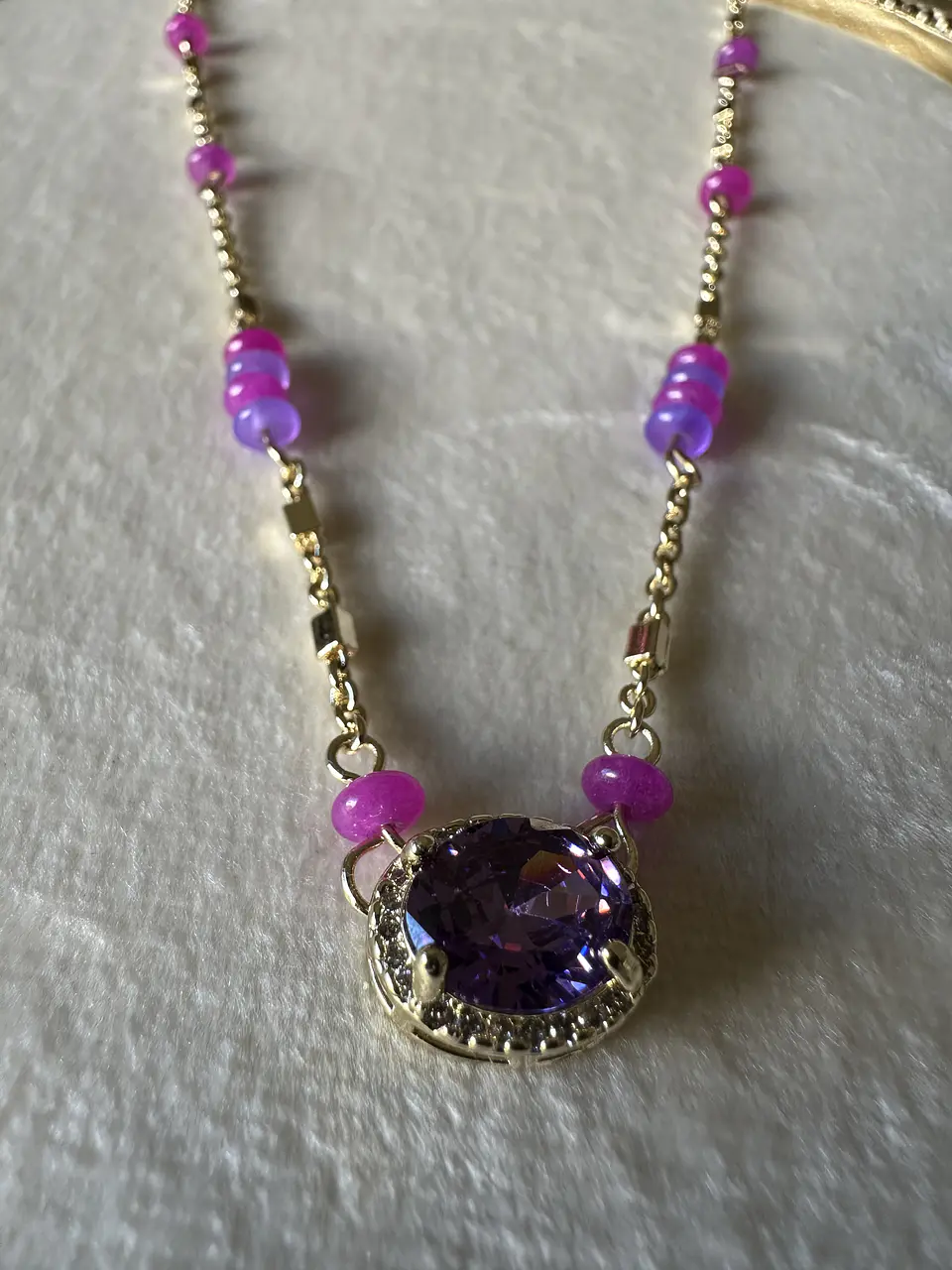 Collar amatista oro  3