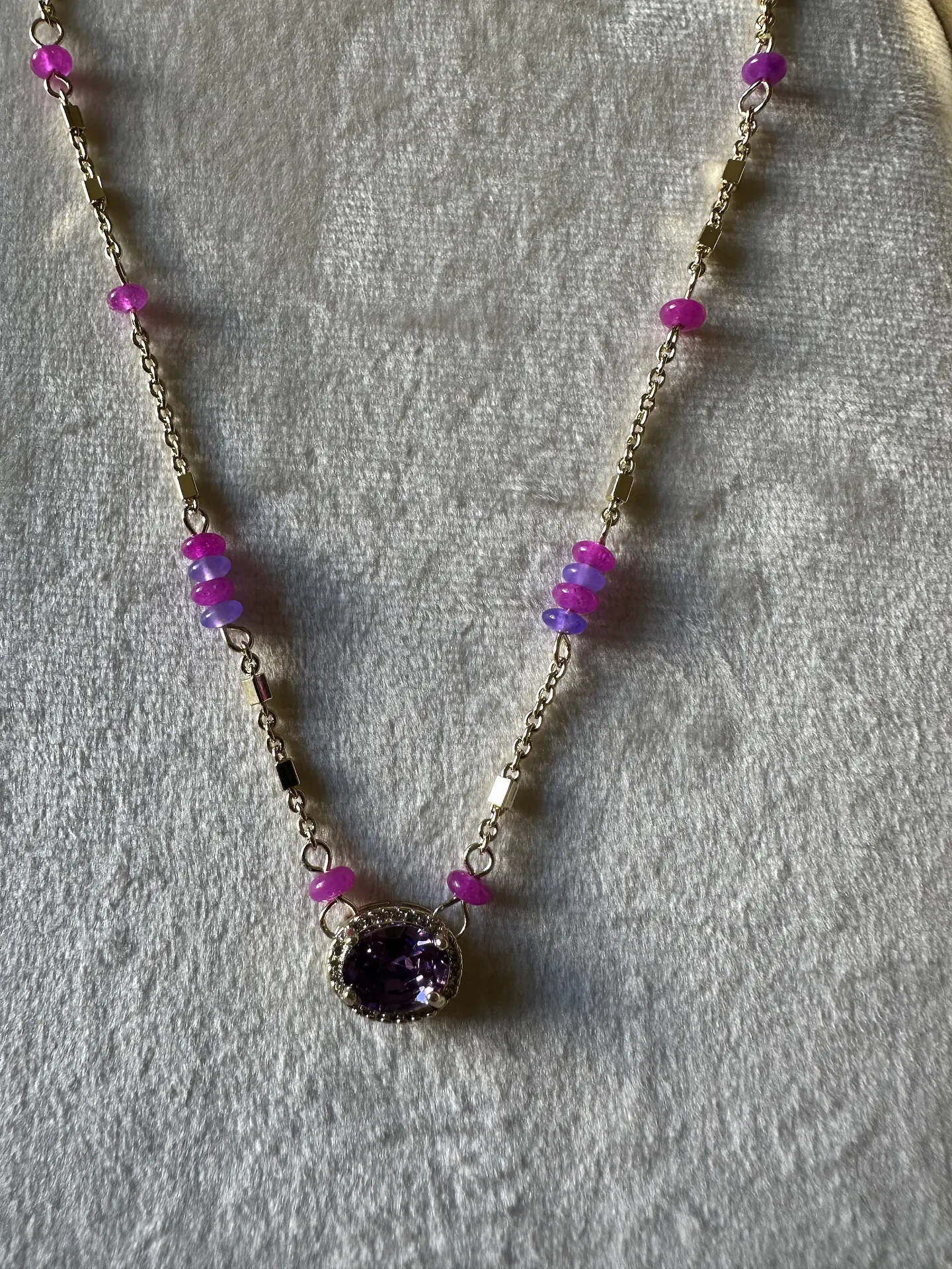 Collar amatista oro  4