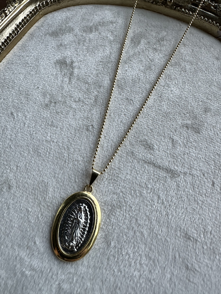Collar Virgen de los rayos bicolor 2