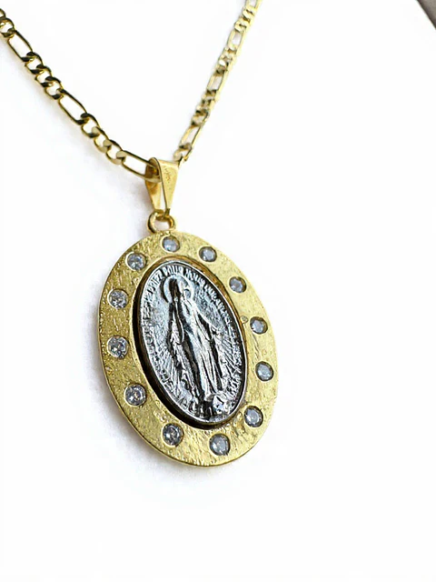 Collar Virgen Milagrosa Oro