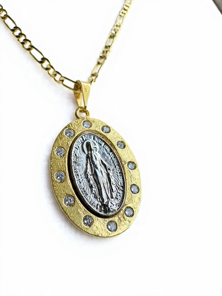 Collar Virgen Milagrosa Oro 1