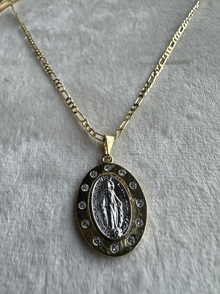 Collar Virgen Milagrosa Oro 5