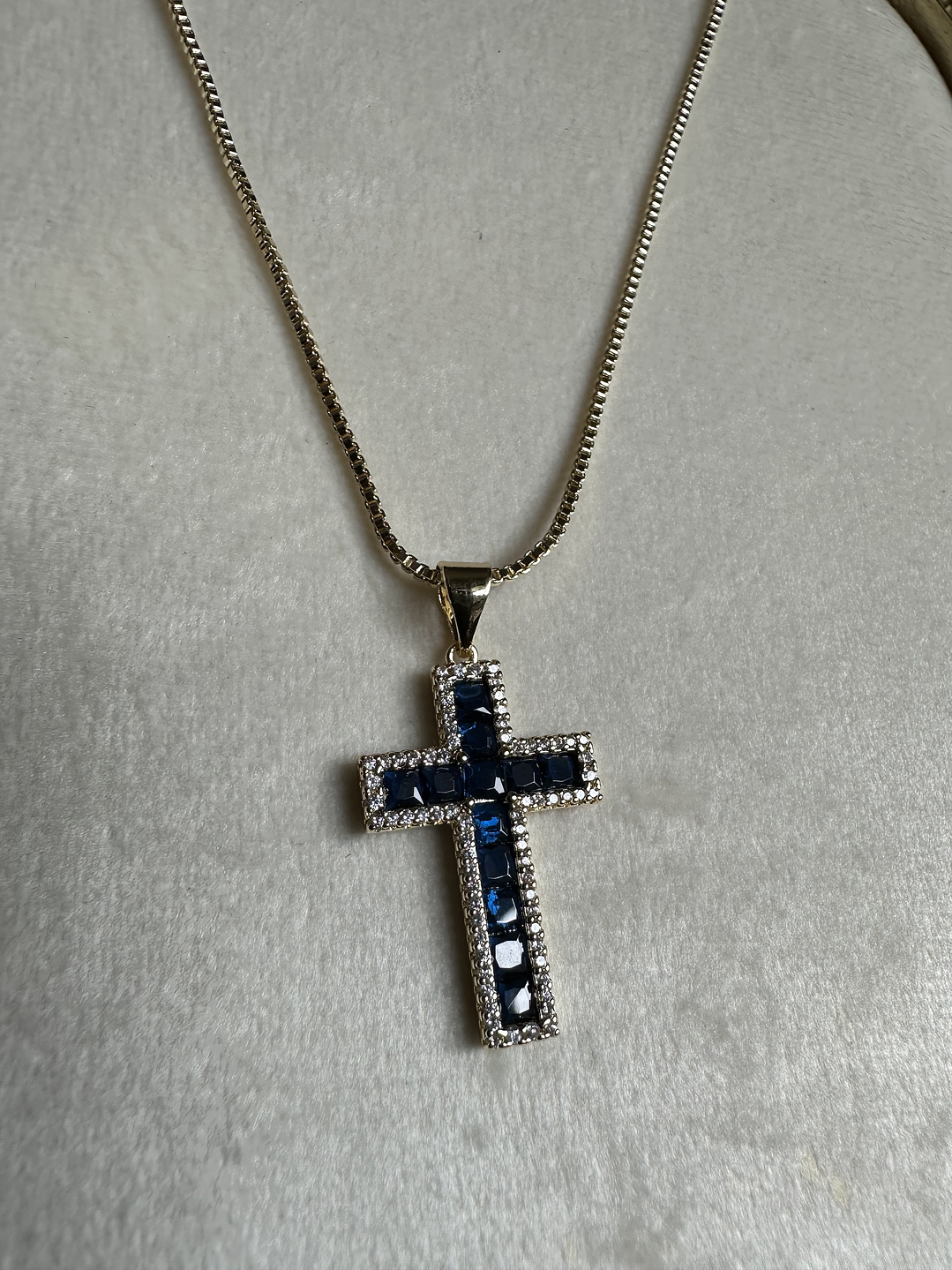 Collar Cruz Zafiro 1