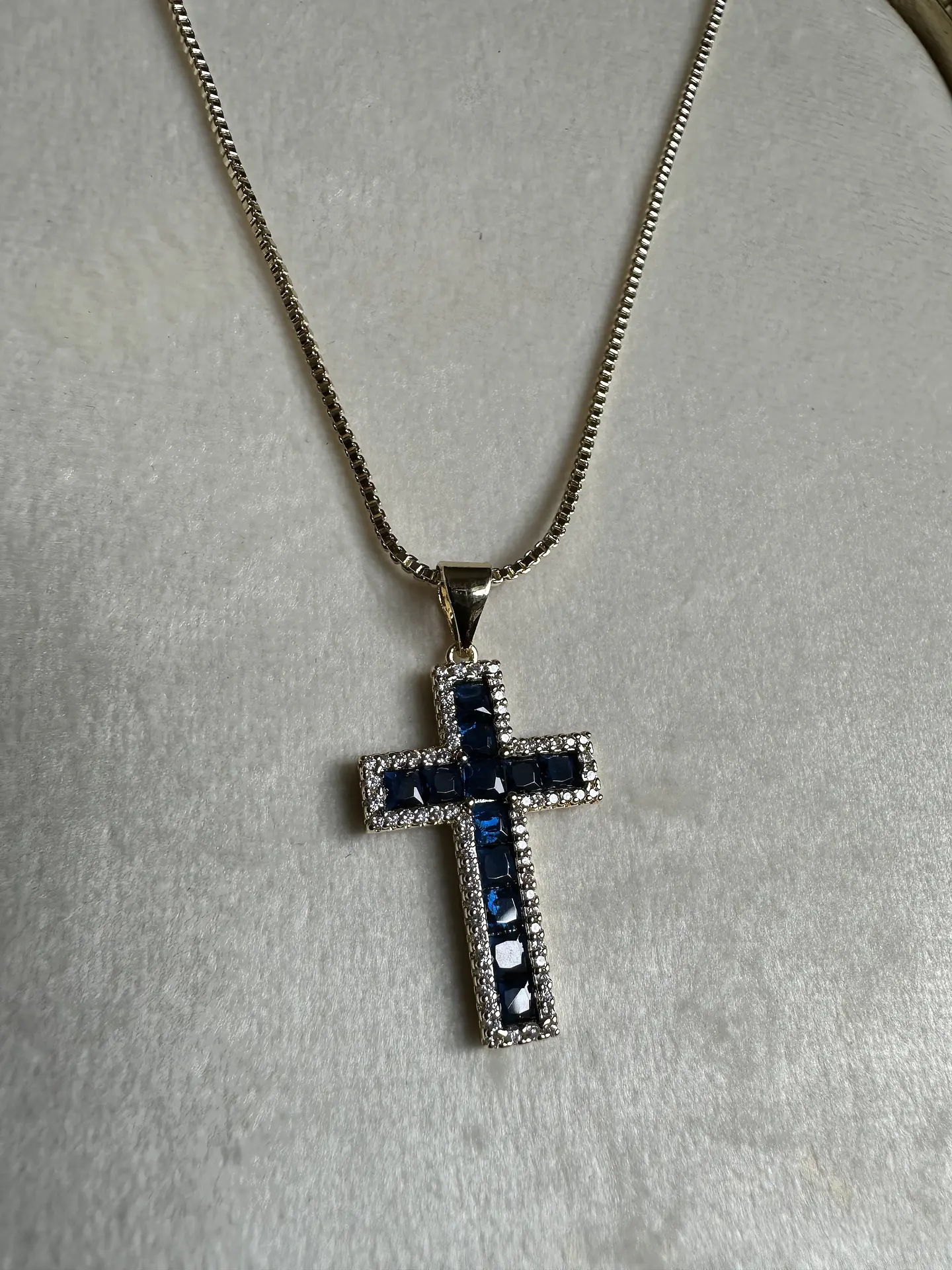 Collar Cruz Zafiro 1