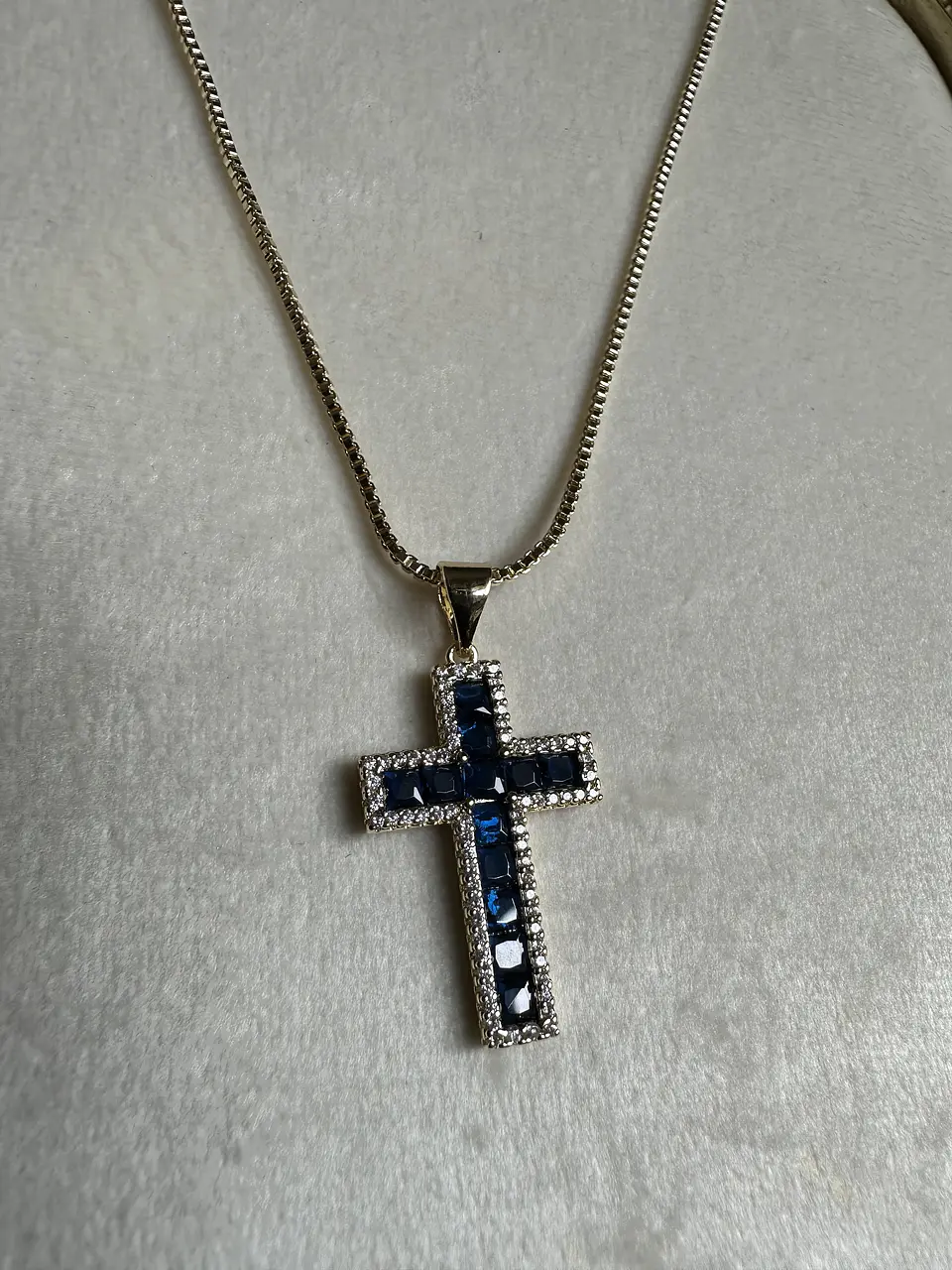 Collar Cruz Zafiro 1