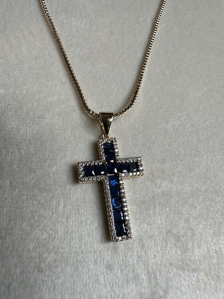 Collar Cruz Zafiro 2