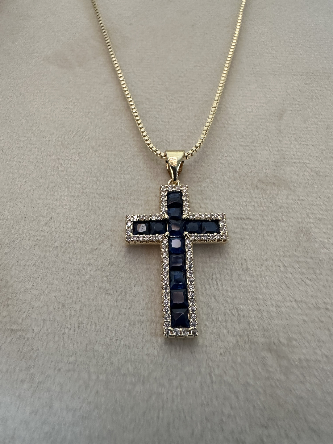 Collar Cruz Zafiro 3