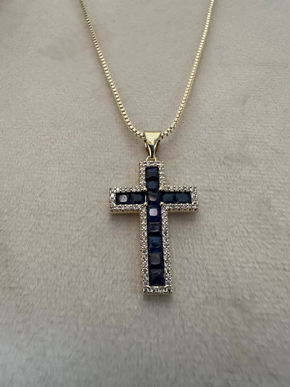 Collar Cruz Zafiro 3